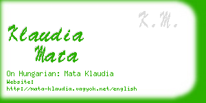 klaudia mata business card